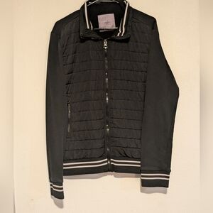Zara Black Quilted Bomber Jacket